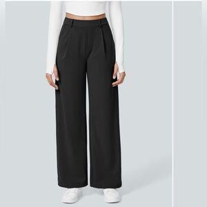 NWOT HALARA Black Wide-Leg Women's Pants